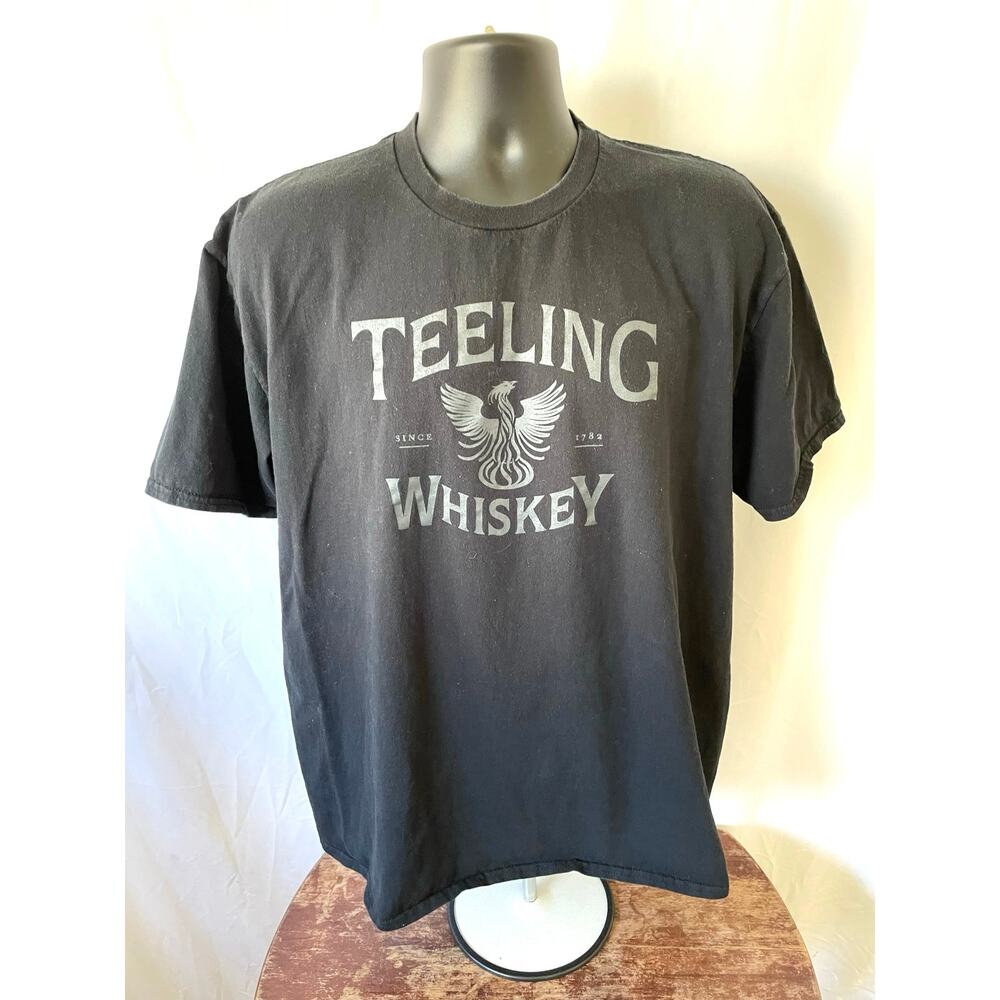 Teeling Whiskey Black Tee XL Gildan Premium Cotton